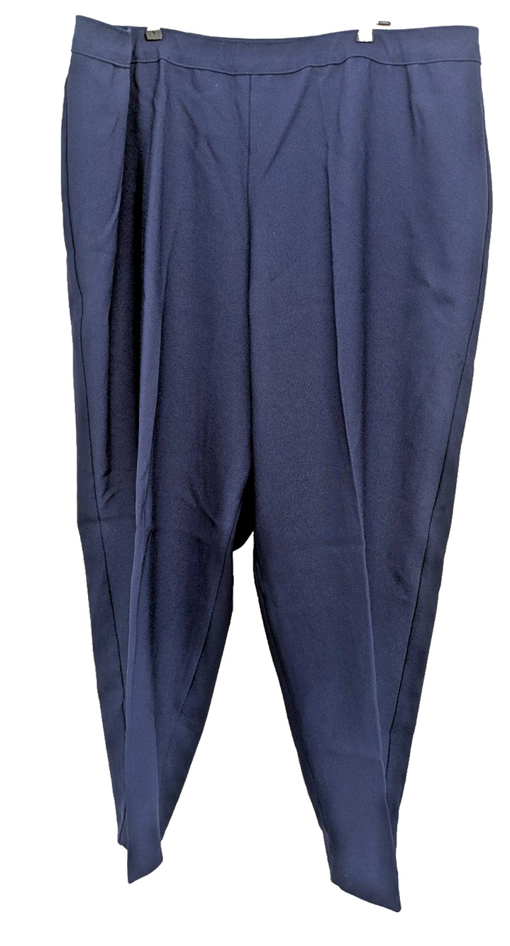 Women's Dress Pants Navy Blue 26W Office Work Travel Church Business Casual NOS